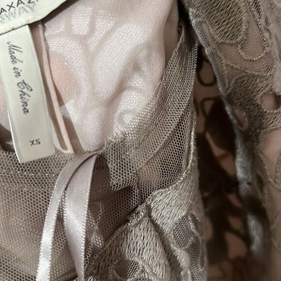 $538 BCBGMAXAZRIA Runway "Samantha" Silk Organza Embroidered Mini Dress - Picture 8 of 12